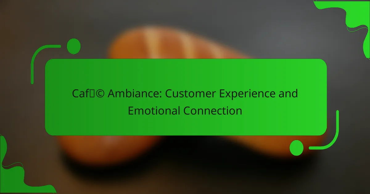 Café Ambiance: Customer Experience and Emotional Connection
