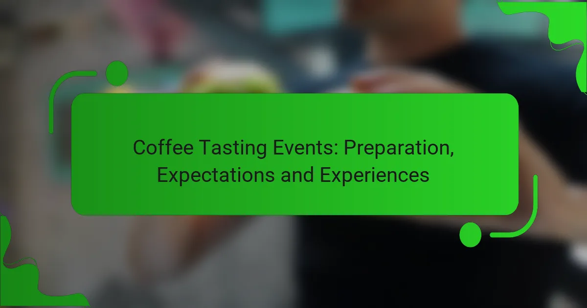 Coffee Tasting Events: Preparation, Expectations and Experiences