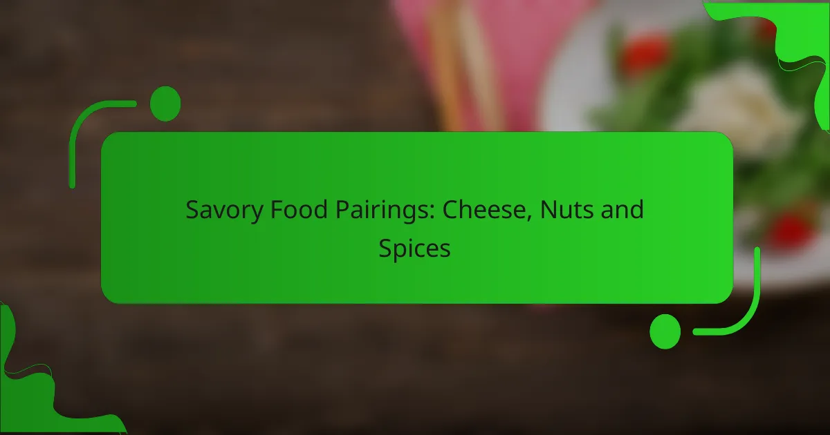 Savory Food Pairings: Cheese, Nuts and Spices