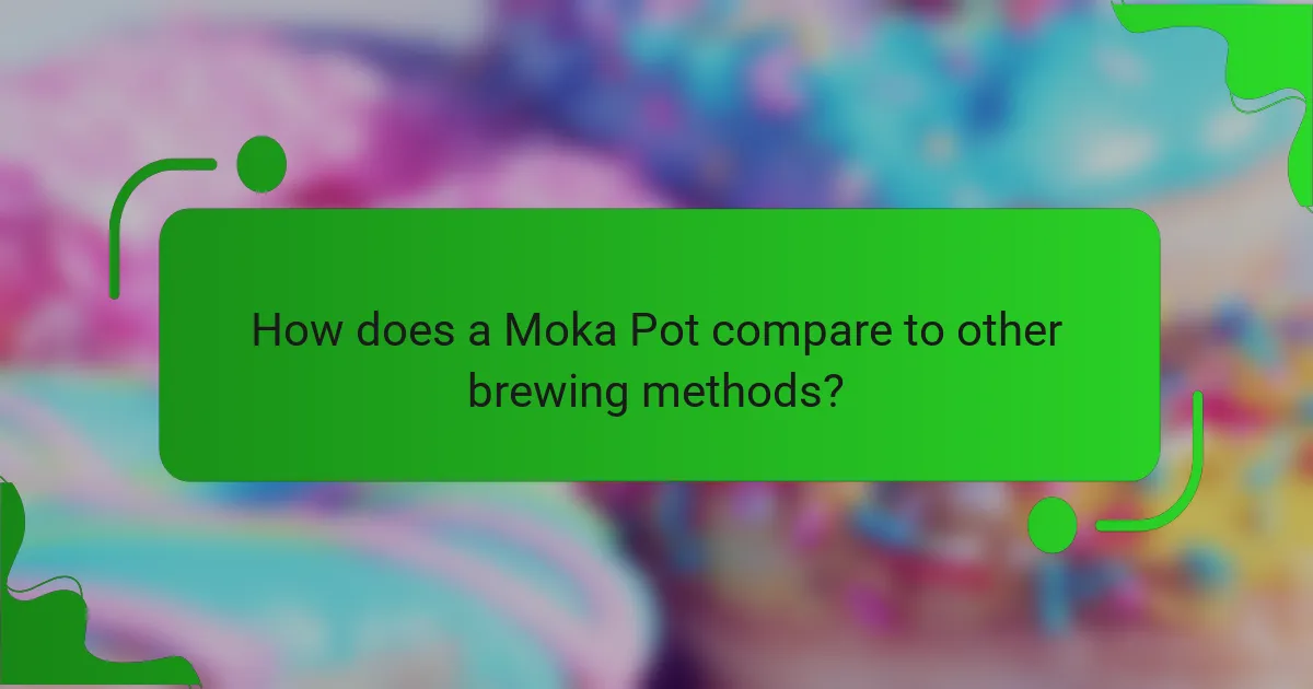 How does a Moka Pot compare to other brewing methods?