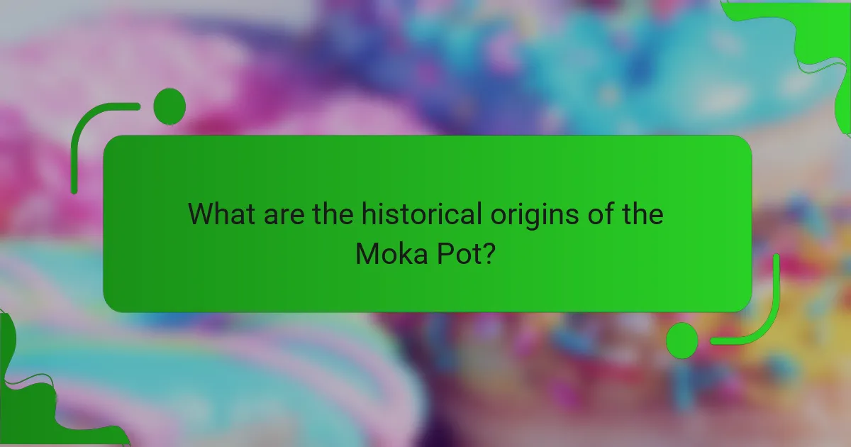 What are the historical origins of the Moka Pot?