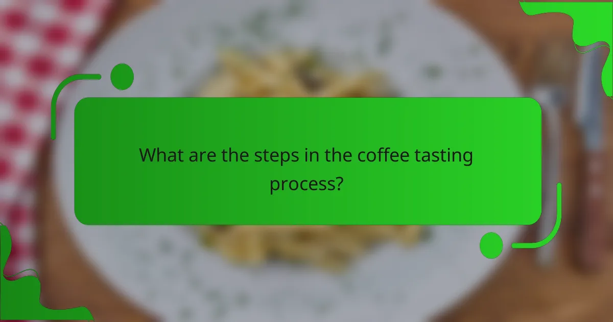 What are the steps in the coffee tasting process?